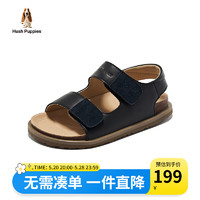 暇步士（Hush Puppies）童鞋男童凉鞋儿童凉鞋透气户外软底中大童厚底休闲沙滩鞋子 黑色 30码 适合脚长19.2cm