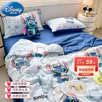 迪士尼（Disney）A类大豆纤维水洗棉夏凉被可水洗空调被夏季可爱卡通四件套凉感被 史迪奇 150x200cm单夏被