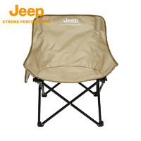 Jeep 吉普 戶外露營寫生耐臟成人大號月亮椅鋼管高承重可收納便攜折疊椅