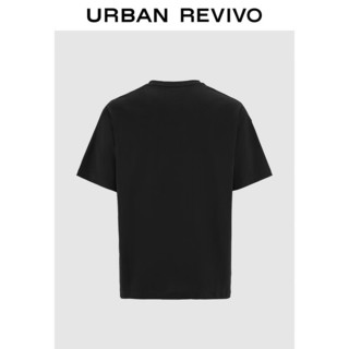 URBAN REVIVO 宠物系列 男士趣味休闲萌宠短袖T恤 UMV440078 正黑 L
