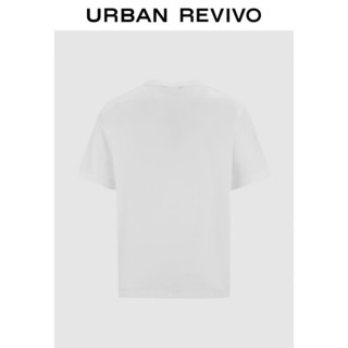 URBAN REVIVO 宠物系列 男士趣味休闲萌宠短袖T恤 UMV440078 本白 S