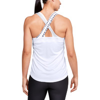 安德玛 官方奥莱UA 女子无袖跑步健身训练宽松交叉双肩带运动背心