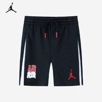 Jordan 耐克童装男女童短裤夏季儿童运动休闲篮球裤 正黑色 120
