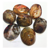 朴彩（PUCAI）缠丝玛瑙石精品把玩件南京雨花石原石鹅卵石纪念品天然鱼缸彩石子 缠丝黑玛瑙3-5厘米随机发1颗价