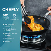 LADEFIS 法國 CHEFLY 系列 高端系列輕量平底鍋不粘鍋煎鍋炒菜鍋  20cm