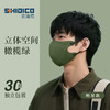 SHIDICO 史迪克 一次性3d立体口罩独立包装成人防风尘军绿30枚