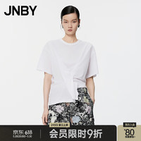 JNBY24夏T恤宽松圆领短袖5O6114460 100/本白 M