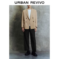 URBAN REVIVO UR2024春季新款男装时尚轻通勤百搭出色垂感阔腿裤UMF640016