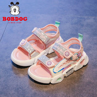 BoBDoG 巴布豆 童鞋2024年儿童凉鞋外穿中大童软底防滑公主夏季孩子女童鞋