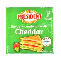 PRÉSIDENT 总统 President）法国进口三明治专用奶酪芝士片200g夹面包