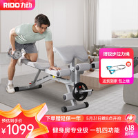 RiDO 力動康體 力動（RIDO）多功能啞鈴凳健身椅仰臥起坐輔助器臥推凳家用健身器材TD51