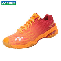 YONEX 尤尼克斯 羽毛球鞋輕量型動力墊比賽訓練男女SHBAX2EX橙紅43碼