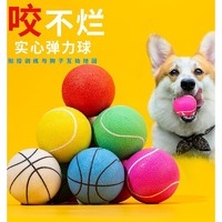 文枝 狗狗玩具彈力網球現貨速發耐啃咬實心球解悶玩具彈力球訓練狗玩具