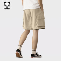 HIPANDA 你好熊猫 潮牌速干工装短裤男2024夏季新款多口袋设计感裤