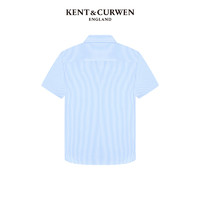 KENT&CURWEN/肯迪文春夏新品男士三狮刺绣条纹衬衫K4966EI051