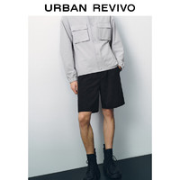 URBAN REVIVO UR2024夏季新款男装时尚休闲简约基础通勤风舒适短裤UMF640040