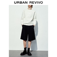 URBAN REVIVO UR2024春夏新款男装商务知性通勤气质风超宽松短裤UMF640001