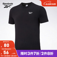 Reebok 锐步 GR8486 中性运动T恤 GR8487 黑色 S