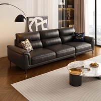 帕沙曼 头层真皮法式轻奢沙发简约客厅大小户型高靠背乳胶直排