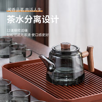 聚千义 茶壶玻璃泡茶壶家用耐高温煮茶壶茶水分离单壶待客泡红茶茶杯茶具