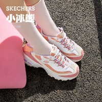 斯凯奇（Skechers）女鞋小冰熊熊猫鞋厚底增高老爹鞋运动鞋秋季休闲鞋896209 珊瑚色/CRL 35