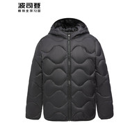 波司登奥莱24春羽绒服男女童短款轻暖连帽儿童装羽绒服T40135500 黑色8056 120/60