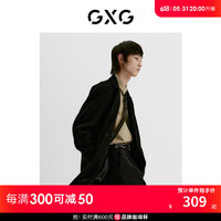 GXG 男装 羊毛大衣22年冬季 黑色 185/XXL