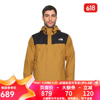 the North Face TNF北面美版男女款ANTORA防风透气连帽冲锋衣 NF0A7QEY-男款-YW2-棕色 XL