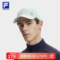FILAFILA 斐乐款棒球帽2024夏季运动帽遮阳帽鸭舌帽 港灰绿-TQ XS