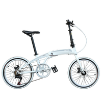 HITO 德国品牌 20寸折叠自行车超轻便携铝合金男女成人单车折叠车 白色