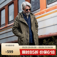 龙牙 DRAGON TOOTH M51风衣鱼尾大衣中长款春秋冬男士户外战术防风外套 土狼棕 XXXL(230-250斤)