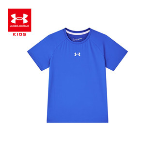 安德玛（Under Armour）男大童短袖T恤梭织短裤243120536&242123175 科技蓝T皇家蓝短裤 170cm