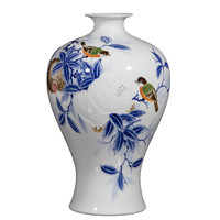 景德镇陶瓷花瓶青花瓷手绘插花瓷瓶简约大号中式餐桌客厅瓷器摆件