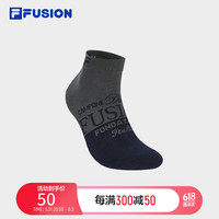 FILA FUSION斐乐潮牌款低腰袜2024夏撞色运动袜时尚短袜 藏青色-NV M