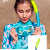 DECATHLON 迪卡侬 男女泳镜面具防雾大框面镜游泳潜水鱼面罩呼吸器套装IVS2