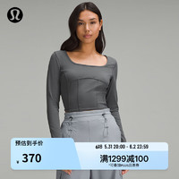 lululemon 丨Waist-Seamed Nulu™女士腰部缝线长袖T恤 LW3HVRS 横越灰色 6