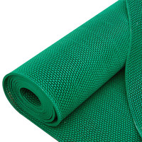 驕鹿 PVC鏤空防滑墊S形塑料地毯浴室地墊3.5mm厚*0.9m寬*1m*綠色