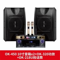 MVCORWNS美盈皇冠 OK-450家庭KTV音响套装家庭影院家用k歌点歌机功放机卡拉ok一体机 10寸卡包音箱套餐二