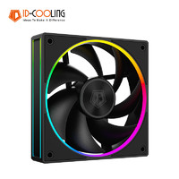 ID-COOLING 12CM机箱风扇 FDB轴承 神光同步 PWM温控散热 适用电脑CPU水冷风冷散热器改装 黑色AF-127-ARGB-K