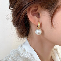 MOEFI 茉妃 小眾設計感一款多戴白色珍珠耳環女精致可拆卸自由搭配耳釘女 珍珠耳環