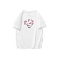 Gap 盖璞 女士精梳棉字母logo短袖T恤 465249 白色 S