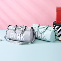 欣沁旅行包男士包行李包大容量背包手提包灰色 【带干湿分离袋】旅行包PINK灰色