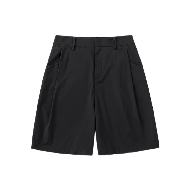 Gap 盖璞 女装2024夏季压褶直筒短裤百搭简约基础纯色休闲裤 547331