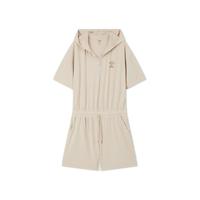 Gap 盖璞 女装2024夏季凉感透气连帽修身短袖连体衣时尚短裤 430392