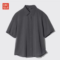 UNIQLO 优衣库 女士短袖衬衫 473355 深灰色 XL