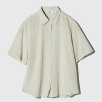 UNIQLO 优衣库 女士短袖衬衫 473355 浅绿色 S