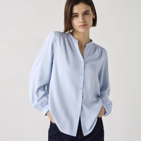 UNIQLO 优衣库 女士长袖衬衫 469437 水蓝色 XXXL