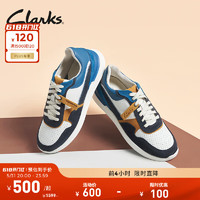 Clarks 其樂 輕跑系列男鞋春季復古潮流休閑鞋時尚舒適運動鞋 藍綠色 261681907 44