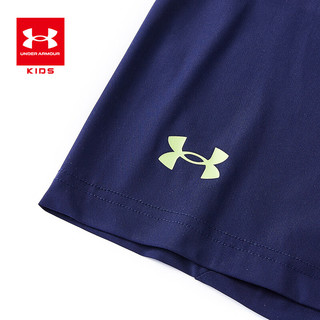 安德玛（Under Armour）男大童针织运动短裤 黑蓝 130cm