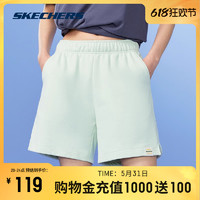 SKECHERS 斯凯奇 短裤男女款2024年夏季针织宽松透气运动休闲健身裤